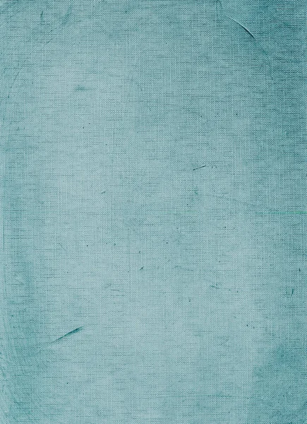 Dirty textile texture. Aged fabric. Distressed overlay. Blue color grain stained cloth with dust scratches on light rough abstract copy space background.