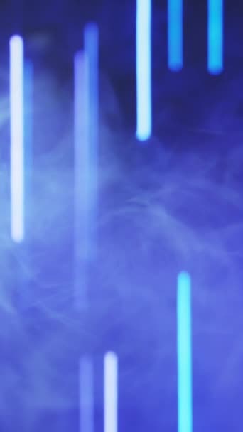 Vertical Video Neon Background Blur Light Laser Illumination Defocused Blue — 비디오