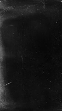 Dust scratches overlay. Old film texture. Weathered effect. Dark black white grain particles aged worn abstract copy space background.