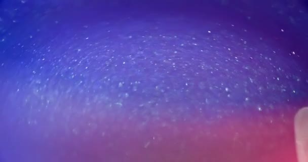 Neon Bokeh Light Sparkling Background Shimmering Whirl Defocused Blue Purple — Stok video