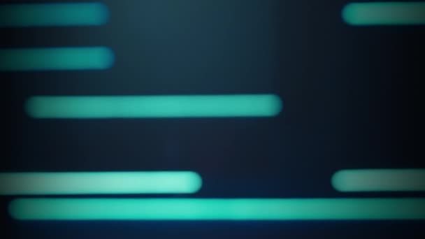 Neon Background Blur Glow Fluorescent Illumination Defocused Cyan Green Blue — Stockvideo