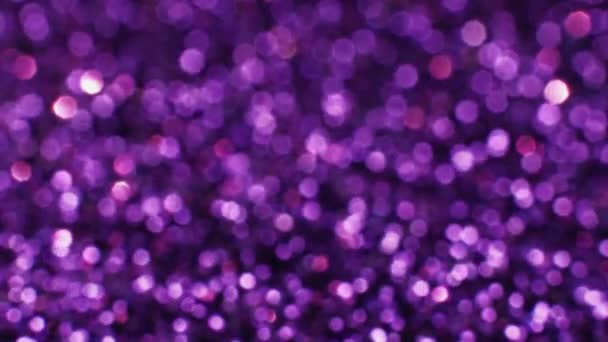 Festive Background Violet Shimmer Defocused Magic Deep Lilac Blinking Blurred — Stockvideo