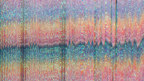 Distorted Screen Signal Error Multicolor Glitch Lines Pattern — Stock Photo, Image