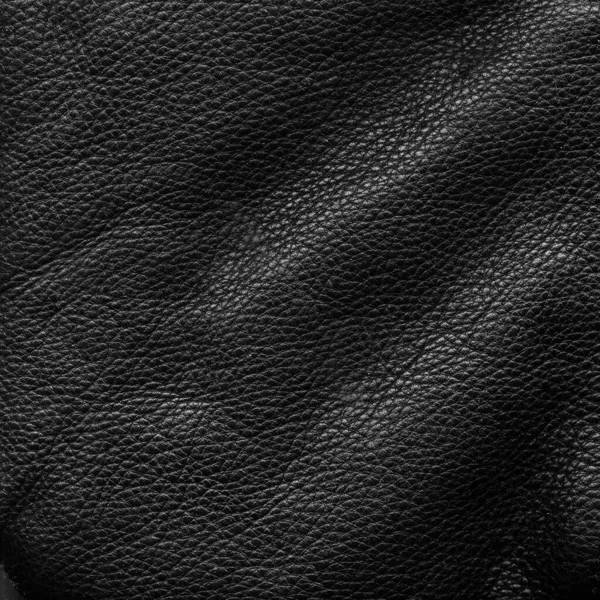 Creased Leather Embossed Texture Textile Material Black Skin Grain Structure — Fotografia de Stock