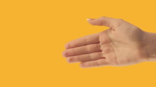 Vertical Video Goodbye Gesture Farewell Sign See You Later Female — Wideo stockowe