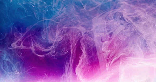 Farbe Rauch Nebelbeschaffenheit Tintenwasser Spritzt Magischer Dunst Hell Rosa Lila — Stockfoto