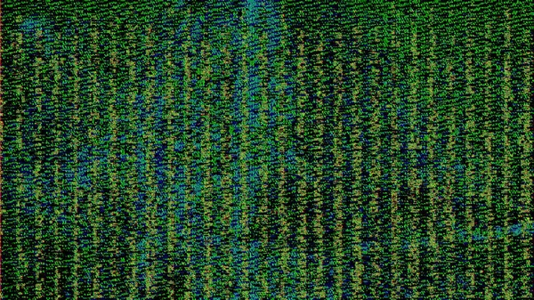 Dijital Renk Bozukluğu Sesi Sistem Bozulması Yeşil Cyan Mavi Tahıl — Stok fotoğraf