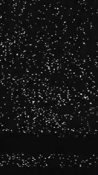 垂直ビデオ アナログノイズグリッチオーバーレイ 古いフィルム効果 ブラックホワイトリアルVhsグレインテクスチャ静的フリッカー歪み干渉ダーク抽象的な背景 — ストック動画