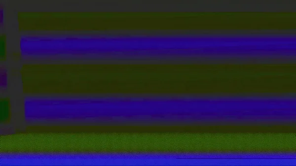 模拟小故障 系统失真录像机的工件 暗色抽象图解背景下的蓝色绿色纹理静态噪声 — 图库照片