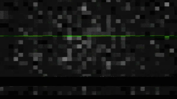Pixel Geluid Glitch Achtergrond Analoge Vervorming Waas Zwart Wit Statische — Stockfoto