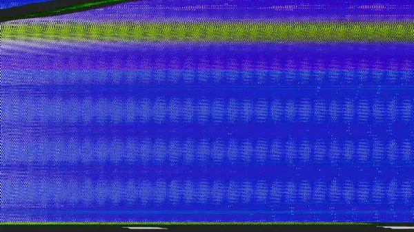 Bruit Distorsion Analogique Dommages Sur Cassette Vidéo Bleu Jaune Rose — Photo