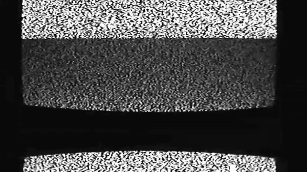 Analog Screen Glitch Static Noise Signal Error Black White Grain — Stock Photo, Image