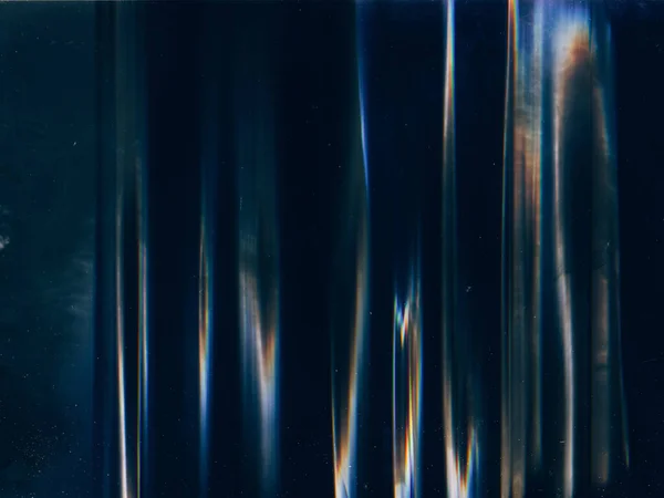 Distressed Film Noise Overlay Light Flare Blue Orange Color Defect — Stock Photo, Image