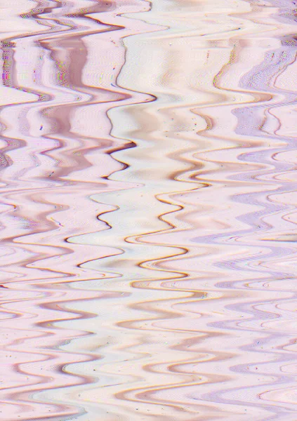 Distorção Cor Glitch Art Ruído Frequência Pastel Rosa Roxo Bege — Fotografia de Stock
