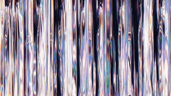 色の歪み グリッチ アート ホログラフィック ノイズ 虹色の紫のピンク青の白の輝きのアーティファクトテクスチャ抽象的なイラストの背景 — ストック写真