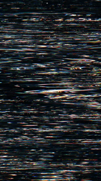 Fehlanzeige Hintergrund Sind Verzerrungen Matrixschäden Blau Orange Farbe Verschwommene Elektronische — Stockfoto