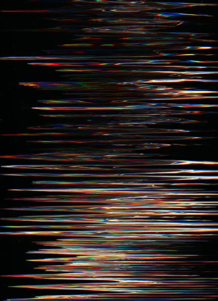 光滑的质感 静态噪音 沮丧的展示 深黑色图解抽象背景上的红色蓝色橙色模拟缺陷灰尘划痕 — 图库照片