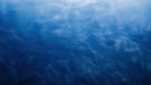 Glitter Textuur Verf Vloeistof Inktwatergolf Oceaanvlam Blauwe Kleur Gloeiende Glinsterende — Stockfoto