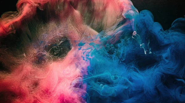 Kolor Dymu Woda Atramentowa Kropla Farby Fantazja Pod Wodą Wybuchła — Zdjęcie stockowe