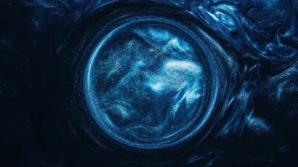 Glitter Whirl Círculo Fluido Água Com Tinta Horóscopo Astrologia Cor — Fotografia de Stock