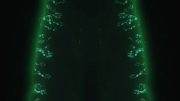 Bulanık Parıltı Arıza Lambası Fütürist Aydınlanma Odaklanamayan Yeşil Renk Sıvı — Stok fotoğraf