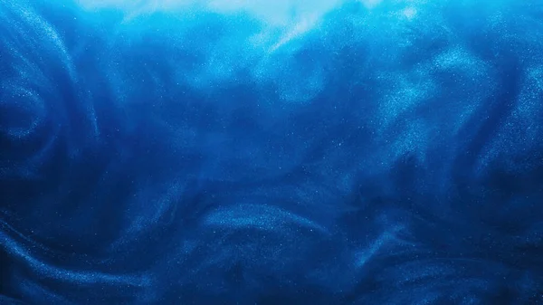 Sprankelende Golf Abstracte Achtergrond Inktwater Betoverde Lucht Wintervorst Blauwe Kleur — Stockfoto