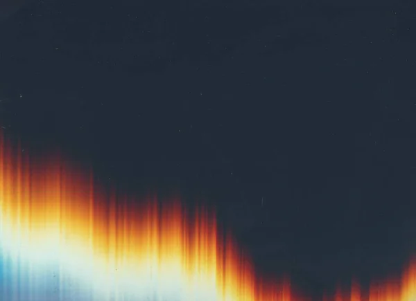 Verzweifelte Überlagerung Alter Film Lichterglanz Orange Blau Weiß Regenbogen Farbe — Stockfoto