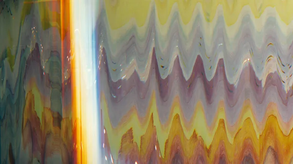 Zniekształcenia Koloru Tła Sztuka Usterki Błąd Częstotliwości Pomarańczowy Fioletowy Światło — Zdjęcie stockowe