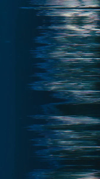 Fehlanzeige Beklommener Bildschirm Analoge Verzerrungen Blau Lila Farblinien Artefakte Staub — Stockfoto