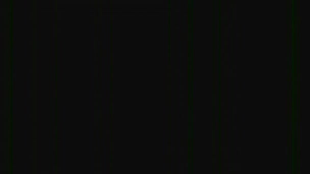 Цифрові Викривлення Глюк Шум Ефект Переходу Зелений Колір Мерехтить Статичними — стокове відео