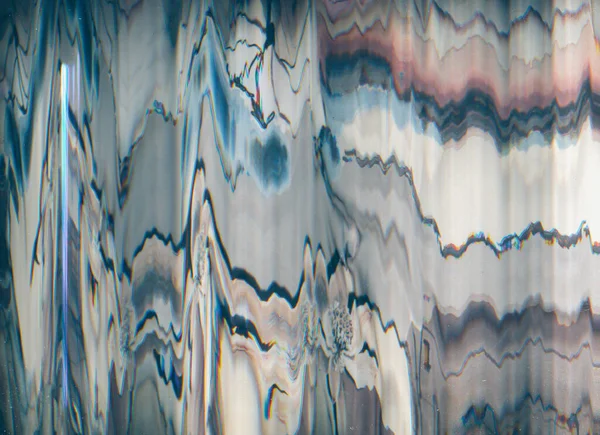 Glitch Background Static Noise Digital Distortion Blue Pink Gray White — Stock Photo, Image