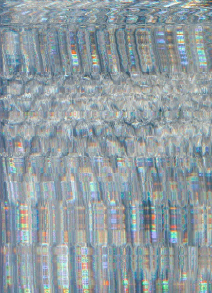 Glitch Ljudstruktur Analog Förvrängning Statisk Störning Iridescent Färg Pixel Artefakter — Stockfoto