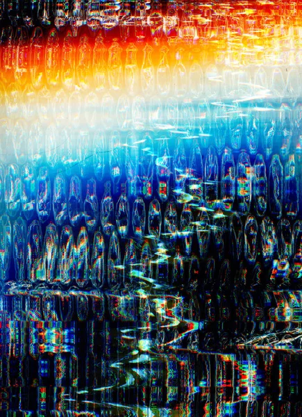 Цветной Световой Шум Глюк Абстрактный Фон Статическое Искажение Orange Blue — стоковое фото