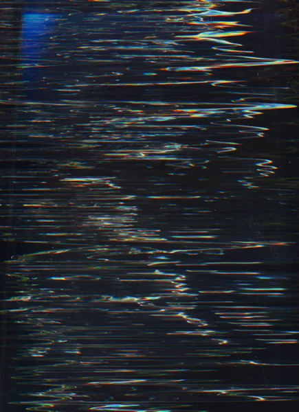 Glitch Noise Distressed Texture Weathered Display Blue Orange Color Distortion — Stock Photo, Image