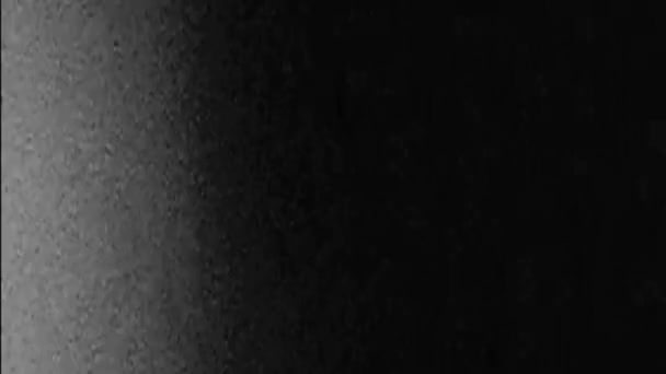 Ретро Фильм Глюк Шум Старые Телевизионные Помехи Темно Черный Белый — стоковое видео