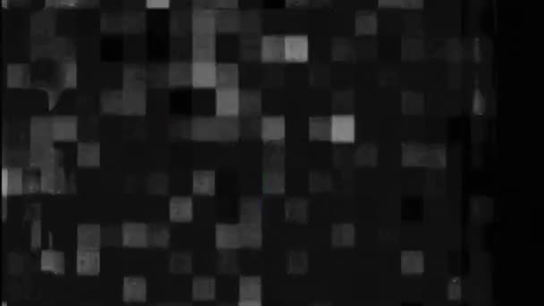 Vhs Závada Statický Hluk Zkreslení Signálu Skutečné Analogové Grain Pixel — Stock video