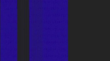 VHS ses analog hatası. Eski video kasedi geri sar. Mavi siyah renk titreşimli tahıl çizgileri VCR kaydedici frekans kusuru koyu soyut arkaplanda.
