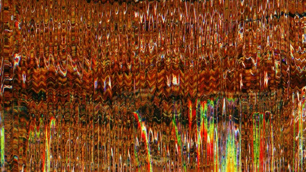 Panne Kunst Hintergrund Textur Der Farbverzerrung Digitale Artefakte Orange Grün — Stockfoto