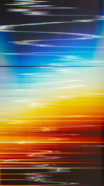 Kolor Usterki Tekstury Nakładka Zniekształceń Ekran Alarmowy Niebieski Pomarańczowy Biały — Zdjęcie stockowe