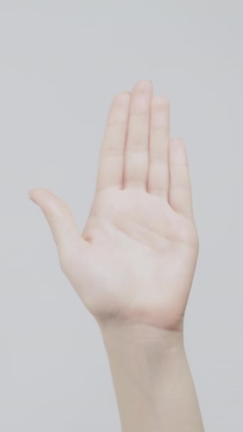 Κάθετο Βίντεο Γεια Σου Χειρονομία Πριγκήπισσα Γυναίκα Χαιρετισμό Χέρι Κίνηση — Αρχείο Βίντεο