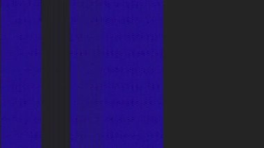 VHS ses analog hatası. Eski video kasedi geri sar. Mavi siyah renk titreşimli tahıl çizgileri VCR kaydedici frekans kusuru koyu soyut arkaplanda.