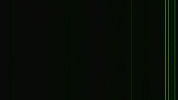 Цифровий Глюк Викривлення Комп Ютера Зелені Кольорові Лінії Текстури Реальні — стокове відео