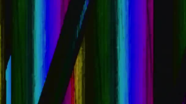Distorsione Analogica Del Glitch Del Colore Effetto Transizione Rosa Blu — Video Stock