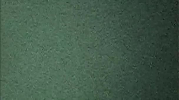 Falla Analógica Ruido Grano 35Mm Efecto Tira Película Verde Negro — Vídeos de Stock