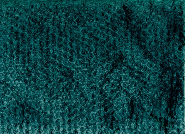 Grunge Textura Zmatený Bublinkový Obal Gritty Surface Teal Modrá Černá — Stock fotografie