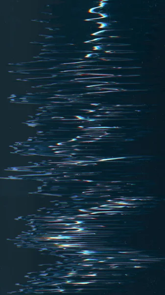 Sobreposição Distorção Ruído Falha Ecrã Angustiado Artefatos Cor Laranja Azul — Fotografia de Stock
