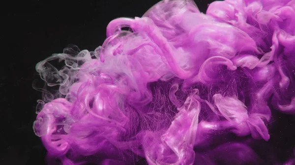Gota Agua Tinta Salpicadura Humo Color Explosión Fantasía Brillante Nube — Foto de Stock