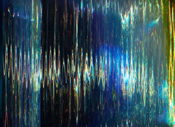 Kleur Gloed Geluid Glitch Abstracte Achtergrond Statische Vervorming Groen Blauw — Stockfoto