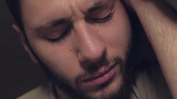 Video Vertikal Kegelisahan Mimpi Buruk Sulit Tidur Masalah Malam Insomnia — Stok Video