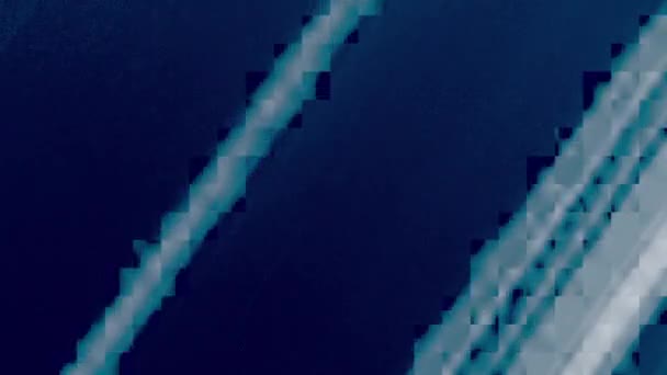 Textura Distorção Falha Digital Interferência Estática Azul Cor Grão Pixel — Vídeo de Stock